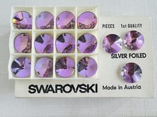 4 pcs Swarovski 3200 18mm Crystals Vitrail Light Rivoli Silver Foiled Sew On