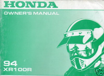 1994 honda motorcycle - motorcycle, xr100r