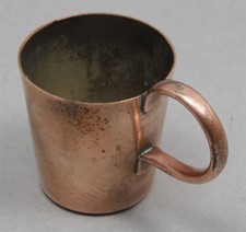 British Royal Navy Copper 1/2 Gill Half Grog Rum Shot 1/8 Pint Measure Cup