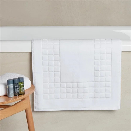 Luxury bath mat white - 5,