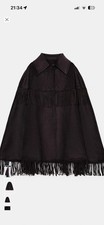 ZARA LONG FRINGED CAPE