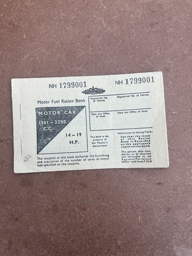 1973 motor fuel ration - motor,