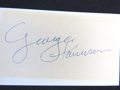 George harrison signed index - harrison,