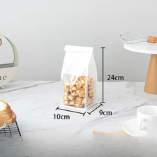 10-50Pcs 4 Size Toast Bag Packaging Bag, Self Sealing Bread Bag Wire Rolled Edge