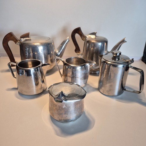 Vintage chrome teaset - vintage,