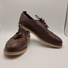 Barbour Redcar Brown Leather Smart Casual Dress Oxford Brogue Shoes S5109