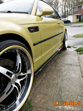 BMW E46 Gloss Side Steps Side Skirt Extensions Aero Racing Performance v9