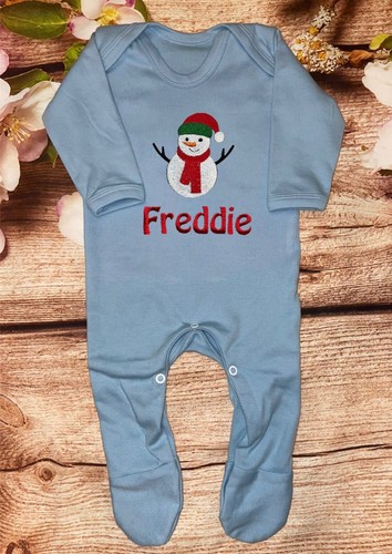 Christmas sleepsuit baby grow