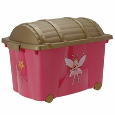BBTradesales Princess Print Girl's Treasure Chest - Pink