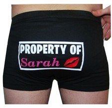 Mens Personalised Valentines Boyfriend Groom Husband Wedding Boxer Shorts Trunks