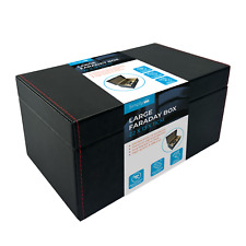 Simply Large Faraday Box Signal Blocker Anti-Theft PU Leather 22x13x11cm