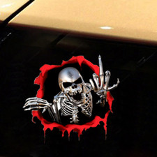 3D Metal Skeleton Skull Car