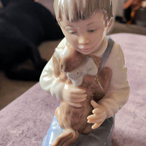 Lladró porcelain boy figurine - porcelain,