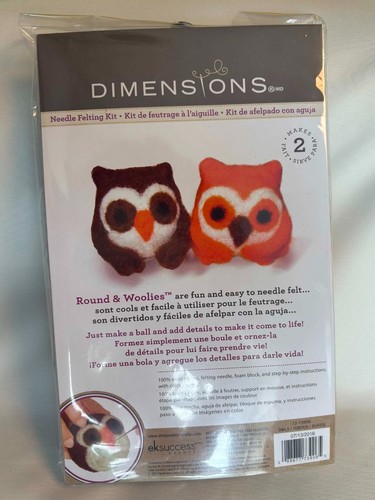 Round woolies owls - woolies, needle