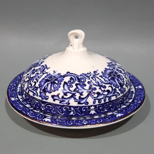 Antique blue white bone - white,