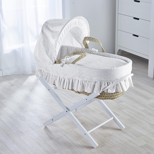 Grey wicker moses basket - moses, with