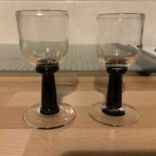 Vintage Black Flat Stem Wine