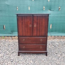 Stag Linen Cupboard Cabinet Cupboard Over Drawers Vintage Mid Century