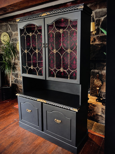 Vintage gothic display cabinet - gothic,