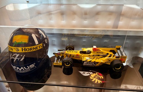 Damon hill jordan helmet - damon, f1