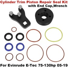 For 2005-2019 Evinrude E-tec Tilt Seal Kit 5008985 With End Cap,Wrench 75-130hp