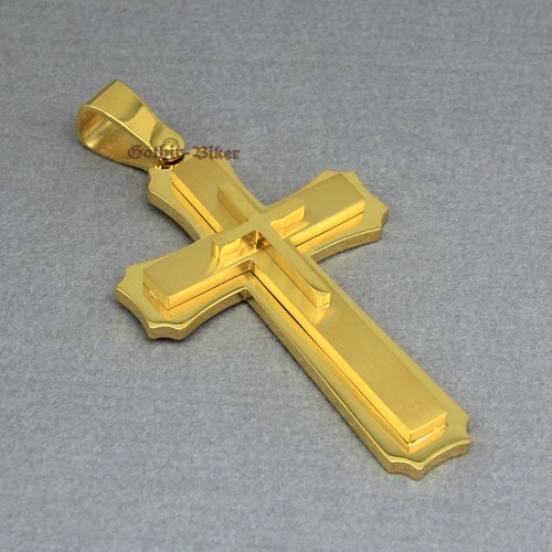 Huge big stainless cross - stainless, men's