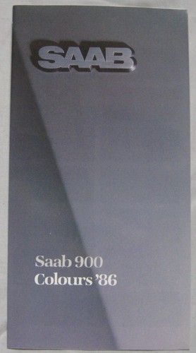 1986 saab 900 colours - saab, brochure