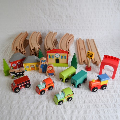Wooden train set bundle - train, bundle,