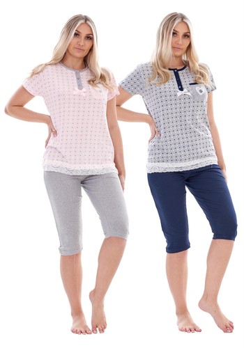 Ladies capri pyjama set - pyjama, 2