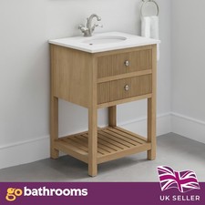 600mm Natural Oak Ribbed