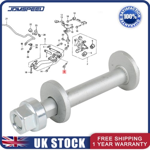 Rear toe bolt nut kit - bolt,
