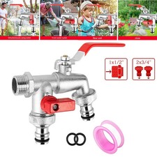 UK Double Garden Tap with 1/2