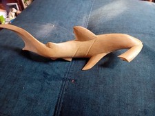 WOODEN 12 INCH HAMMERHEAD SHARK CARVING SUPER CONDITION