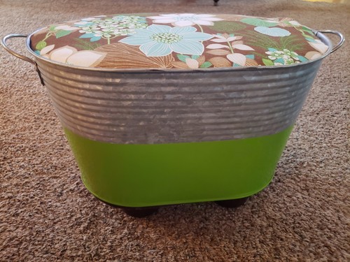 Funky retro handmade - handmade, footstool