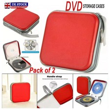 2x 40 CD DVD Carry Case Cover Disc Storage Holder CD Sleeve Wallet Ideal In Car