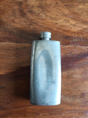 Vintage english pewter hip - pewter,