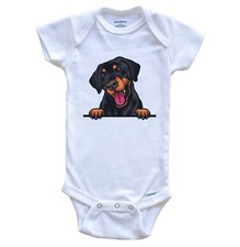 Doberman Pinscher Dog Breed Cute One Piece Baby Bodysuit v2