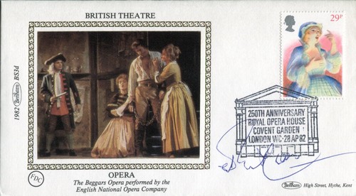 British theatre fdc signed - signed, by