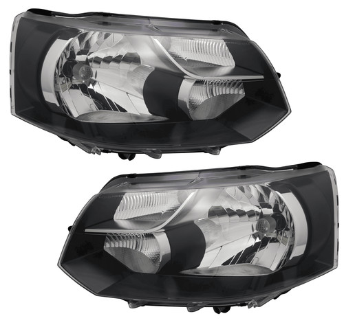 Headlights black left right - +,