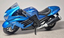 Maisto Kawasaki Ninja ZX-14R Blue Motorcycle Motorbike Model 1:18 scale 39300