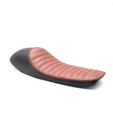 Universal Flat Hump Cafe Racer Vintage Scrambler Seat for Black and Brown