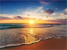 Tile Mural Sunset Sea Beach