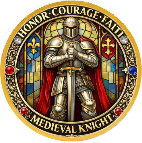 Medieval knight coin crusader - medieval, coin.
