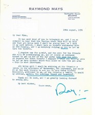 RAYMOND MAYS ERA BRM LETTER