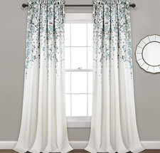 Weeping Flower Window Curtain Light Filtering-2 Panels 52x84 Inches - Lush Decor