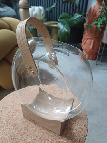 Handle vase glass - glass, mater