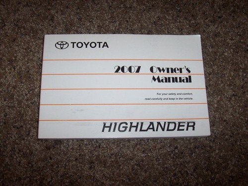 2007 toyota highlander owner - 2007,