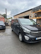 VAUXHALL VIVARO SPORTIVE BLACK 2014-2018 CREW VAN DOORS WINDOWS SEATS REAR BACK