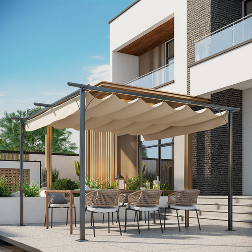 Steel pergola with - 3.5m,