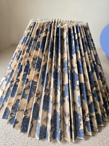 Vintage blue floral pleated - blue,